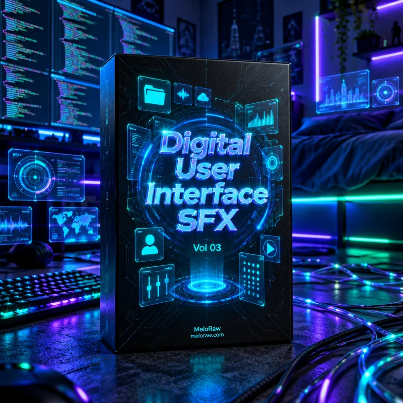 Digital User Interface SFX Vol. 03 – High-Flutter, Ghostly Air & Metal Shimmer